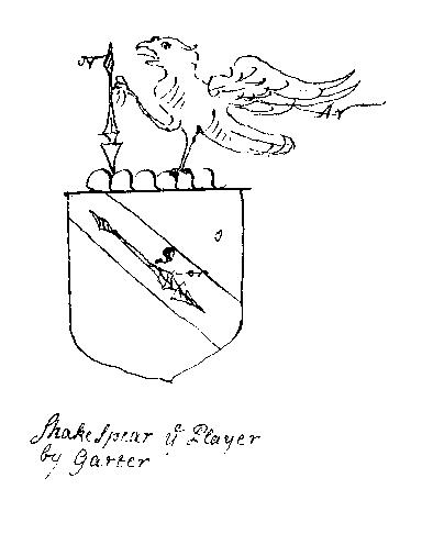 garter crest of Shakespeare