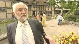 Stanley Wells, being interviewed by the B.B.C.