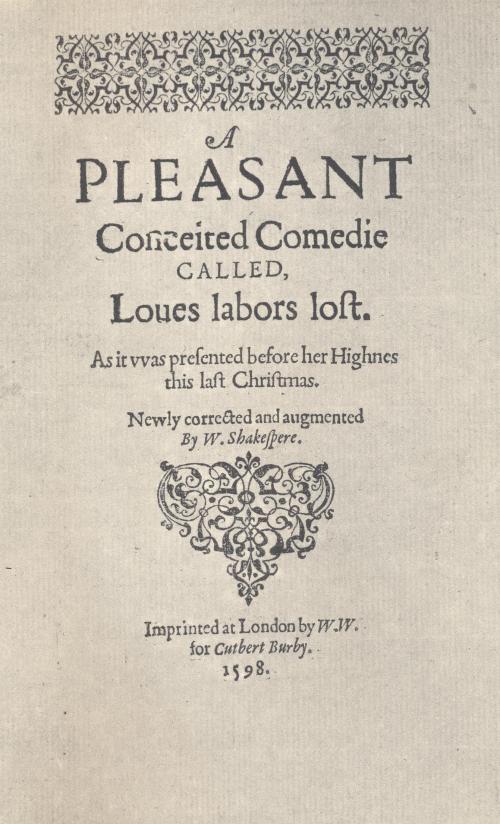 love's Labour's Lost frontispiece. 001