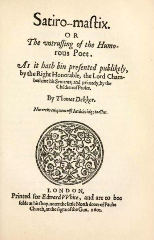 satiro-mastix frontispiece